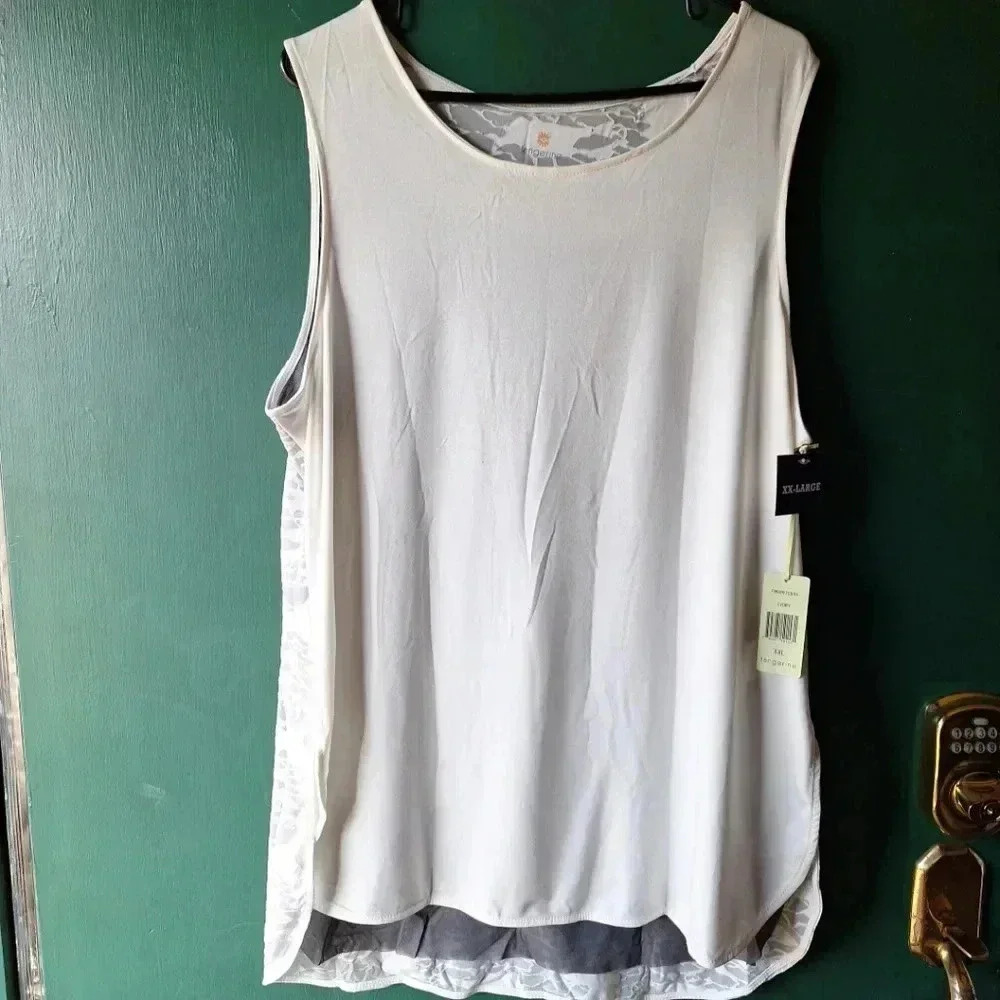 NWT Tangerine Layered Tank Top